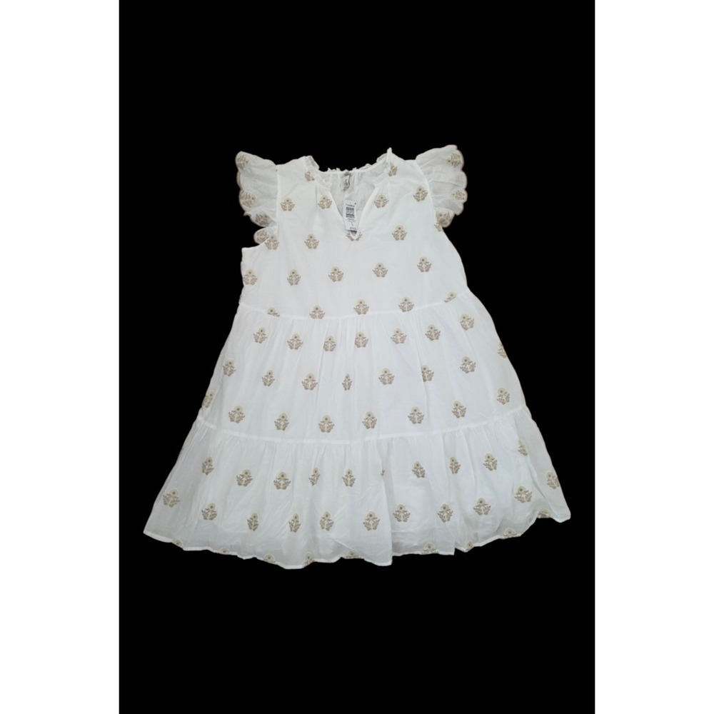Torrid NWT Tiered White Cottage Resort Boho Fairy Embroidred Mini Dress sz L